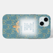 Cute Chartreuse Green Gold Bee Wreath Grid Bible Case-Mate iPhoneケース (裏面 (横))