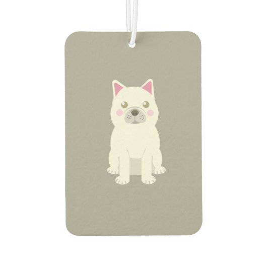 Cute Cheeks French Bulldog カーエアーフレッシュナー (裏面)