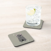 Cute Cheeks Gray French Bulldog コースター (右側)