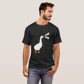 Cute Cheeky Honk Loud Quack Annoying Goose Croak D Tシャツ (正面フル)