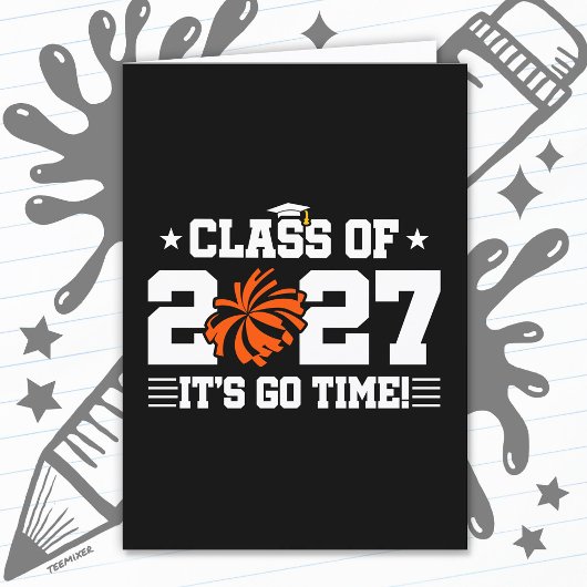 Cute Cheer Squad Graduation Senior Class of 2027 カード