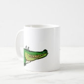 Cute & Cheerful Crocodile Coffee Mug | Happy Croc  コーヒーマグカップ (正面左)