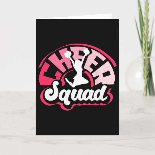 Cute Cheerleader Art Women Girls Cheer Squad Cheer カード (正面)