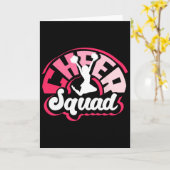 Cute Cheerleader Art Women Girls Cheer Squad Cheer カード (黄色い花)