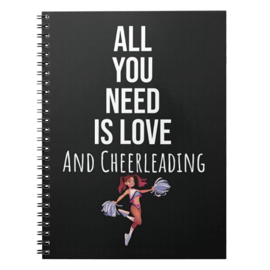 Cute Cheerleader Gift Ideas Cheerleading Sports ノートブック (正面)