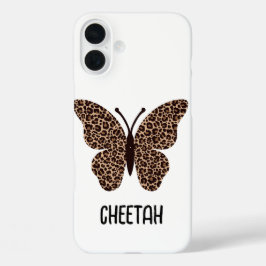 cute cheetah print butterfly  iPhone 16 plusケース