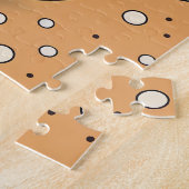 Cute Cheetah with hearts for love & valentine ジグソーパズル (側面)