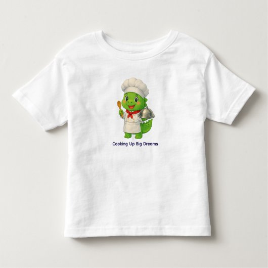 Cute Chef Dinosaur – Dino Jobs トドラーTシャツ (正面)