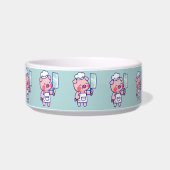 Cute Chef Pig with Cleaver ボウル (正面)