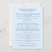 Cute Cherish Blue & Pink Shades Blooms & Branches  招待状 (裏面)