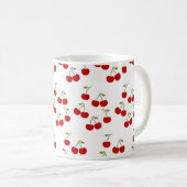 Cute Cherries Pattern コーヒーマグカップ (正面右)
