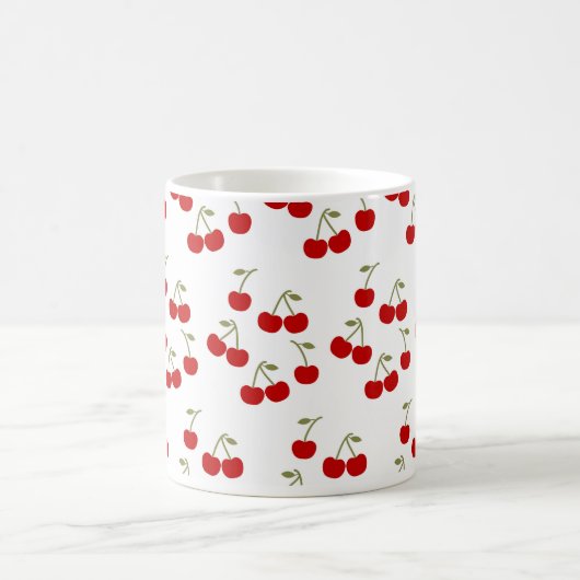 Cute Cherries Pattern コーヒーマグカップ (中央)