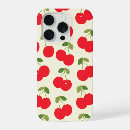 Cute Cherry Aesthetic Phone Case 🍒 iPhoneケース (裏面)
