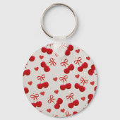 Cute Cherry and Heart Pattern Keychain キーホルダー (裏面)