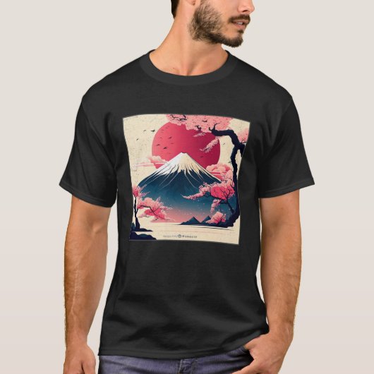 Cute Cherry Blossom Illustration Pink Women Kids Tシャツ (正面)