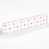 Cute Cherry Blossom Ribbon Design デスクネームプレート