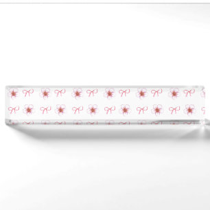 Cute Cherry Blossom Ribbon Design  デスクネームプレート