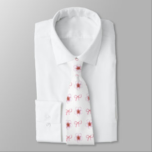 Cute Cherry Blossom Ribbon Design ネクタイ