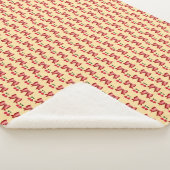 Cute Cherry Bow Seamless Pattern Pink Aesthetic Ka シェルパブランケット (3/4)