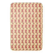 Cute Cherry Bow Seamless Pattern Pink Aesthetic Ka バスマット (正面縦)