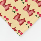 Cute Cherry Bow Seamless Pattern Pink Aesthetic Ka フリースブランケット (角)