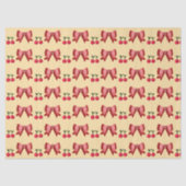 Cute Cherry Bow Seamless Pattern Pink Aesthetic Ka 薄葉紙 (正面)