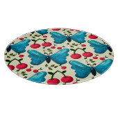 Cute Cherry Butterfly Pattern, Glossy Kawaii Fruit カッティングボード (角)