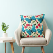 Cute Cherry Butterfly Pattern, Glossy Kawaii Fruit クッション (椅子)