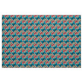 Cute Cherry Butterfly Pattern, Glossy Kawaii Fruit ファブリック (ファットクウォーター)