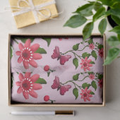 Cute Cherry Butterfly Pattern, Glossy Kawaii Fruit 薄葉紙 (ギフト)