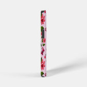 Cute Cherry Butterfly Pattern, Glossy Kawaii Fruit iPhoneケース (右側面)