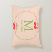 Cute Cherry Dessert Pattern Sweet Aesthetic アクセントクッション (正面(垂直))