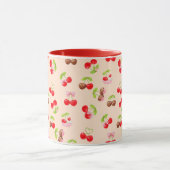 Cute Cherry Dessert Pattern Sweet Aesthetic Design マグカップ (中央)