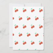 Cute Cherry Hand Drawn Sweet Birthday  招待状 (裏面)