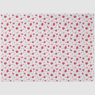 Cute Cherry Hearts Boho Scandinavian Valentine 薄葉紙