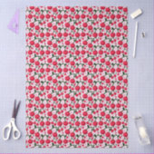 Cute Cherry Pattern Aesthetic | Red Cherry Seamles 薄葉紙 (クラフト)