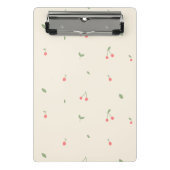 Cute Cherry Pattern – Minimal Fruit Aesthetic ミニクリップボード (正面)