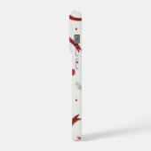 Cute Cherry & Red Ribbon Pattern Phone Case iPhoneケース (左側面)