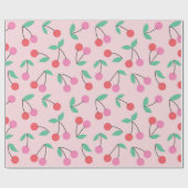 Cute cherry seamless pattern design. Vintage illus ラッピングペーパー (フラット)