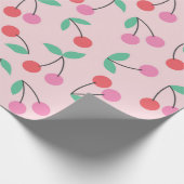 Cute cherry seamless pattern design. Vintage illus ラッピングペーパー (角)