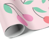 Cute cherry seamless pattern design. Vintage illus ラッピングペーパー (ロールコーナー)