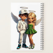 Cute Cherub Angels Spiral Notebook ノートブック (裏面)