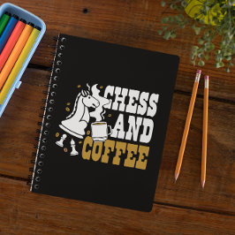 Cute Chess and Coffee Chess Lover Knight Art ノートブック