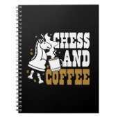 Cute Chess and Coffee Chess Lover Knight Art ノートブック (正面)