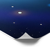 Cute Chibi Astronaut Girl Space Explorer Kawaii ポスター (角)