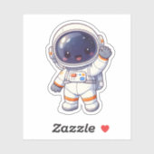 Cute Chibi Astronaut Waving Space Sticker シール (シート)