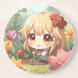 Cute Chibi Gardening コースター