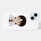 Cute Chibi Heart Hands iPhone Case Case-Mate iPhoneケース (裏面 (横))