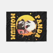 Cute Chibi Kawaii Panda Name School Year On Back B フリースブランケット (正面(横))