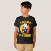Cute Chibi Kawaii Panda Name School Year On Back B Tシャツ (正面フル)